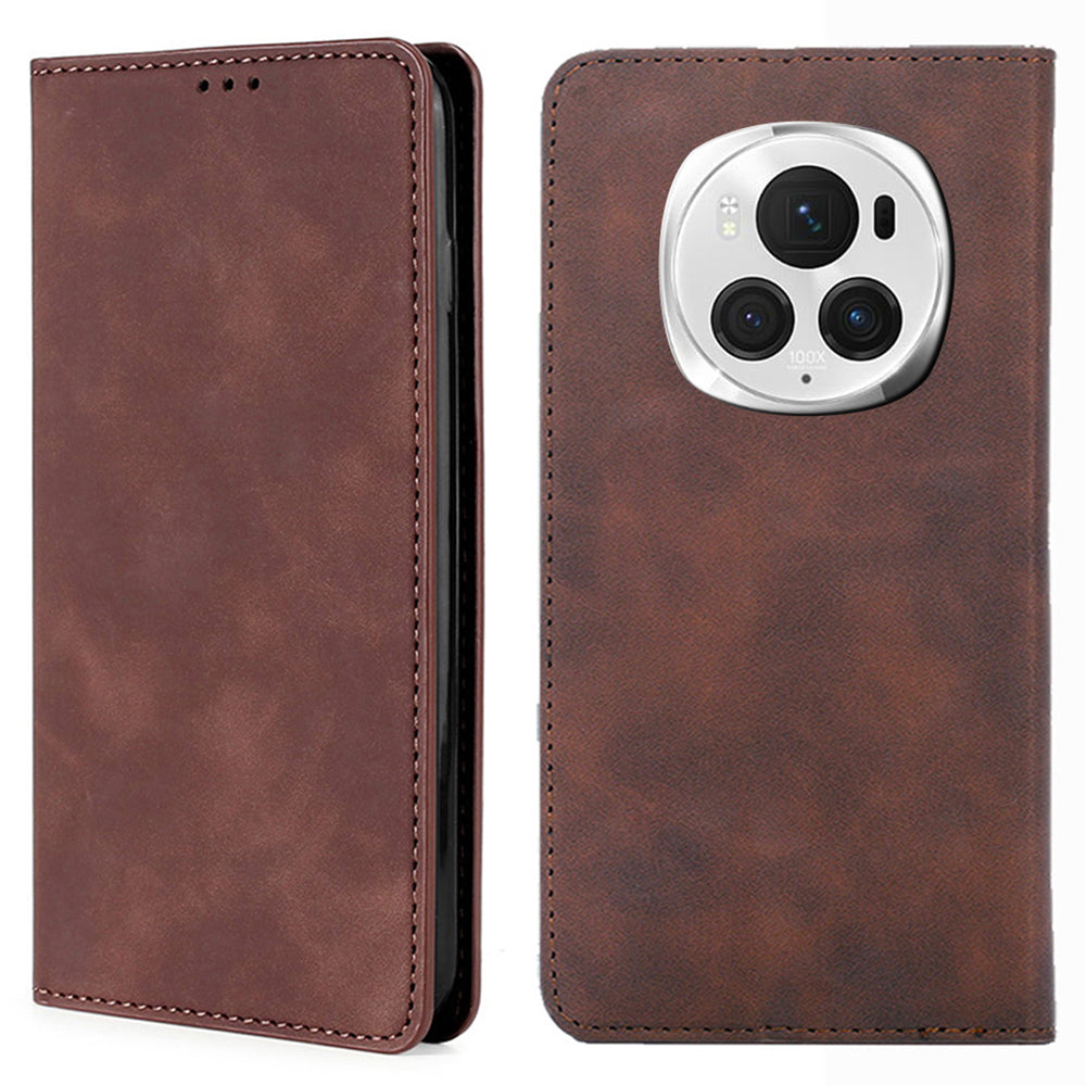 For Honor Magic6 Pro 5G Magnetic Case Anti-scratch Stand Card Holder Phone Cover For Honor Magic6 Pro 5G Magnetic Case Anti-scratch Stand Card Holder Phone Cover